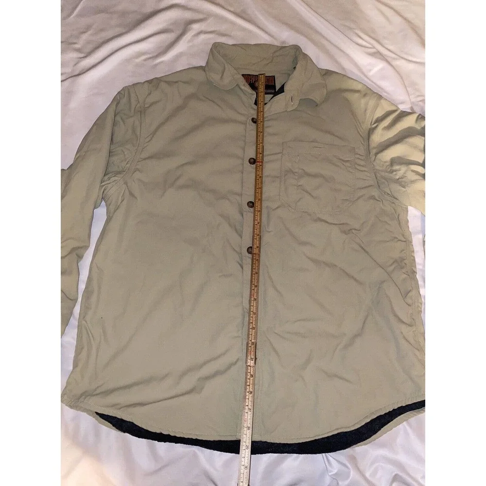 Duluth Trading Hanger Bender Fire Hose Fleece Lined Shacket‎ Nylon Jacket Large